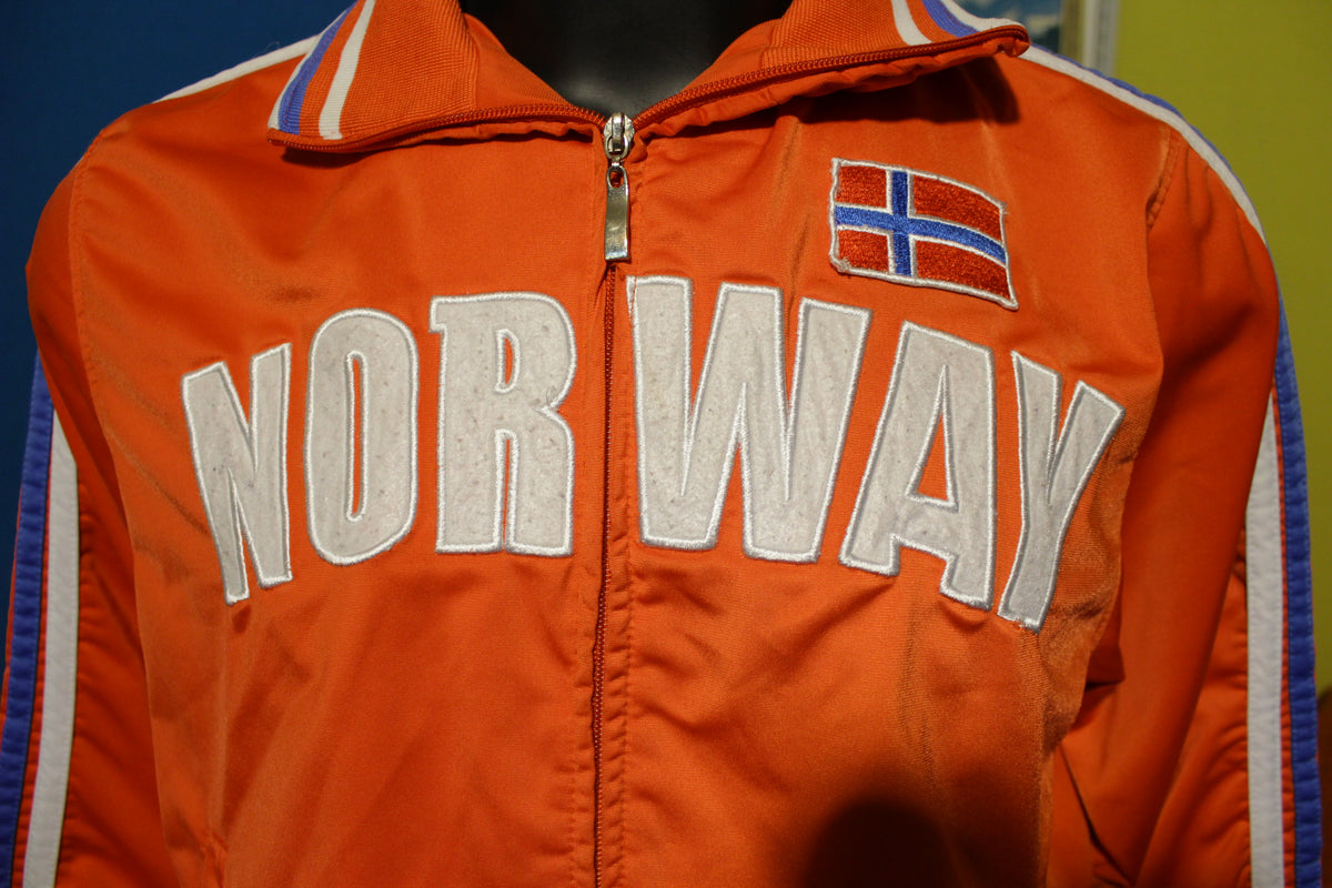 Norway Patch Flag Striped Warm Up Track Jacket Ghast Windbreaker Coat