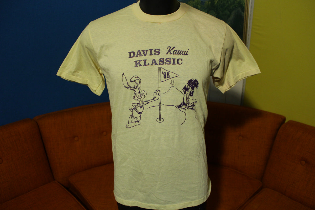 Davis Kauai Klassic 1988 Vintage 80s Golf Tournament T-Shirt 50/50 Jerzees Small