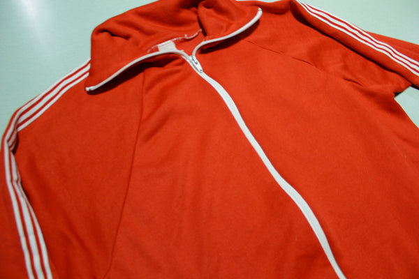 Fire Engine Red 70's Striped Track Zip Up Field Jacket