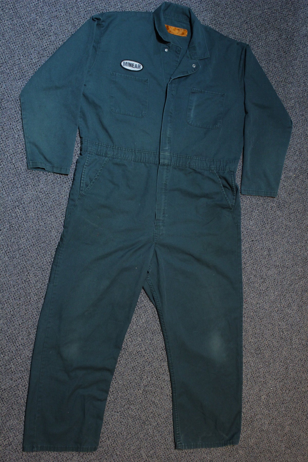 Red Kap Minear Distressed Mechanic Union Suit Coveralls Overalls Green Long Sleeve