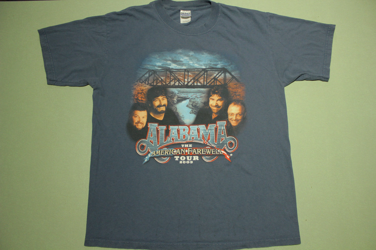 Alabama The American Farewell 2003 Tour Vintage 2000's Concert Band T-Shirt