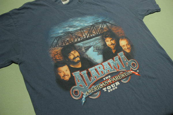 Alabama The American Farewell 2003 Tour Vintage 2000's Concert Band T-Shirt