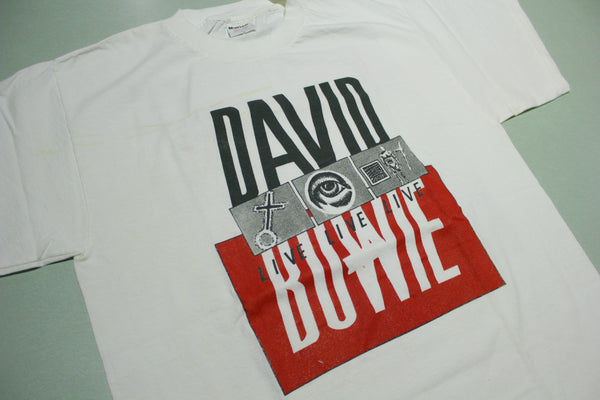 David Bowie Live Live Live Vintage 90's Murina USA UK Great Britain Matrix T-Shirt