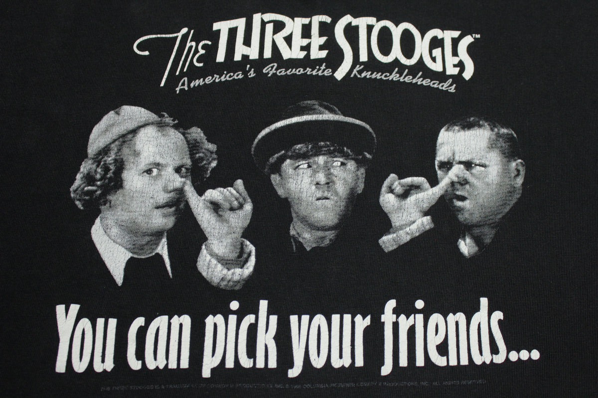 Three Stooges 1995 You Can Pick Your Friends Vintage Cronies USA Movie T-Shirt