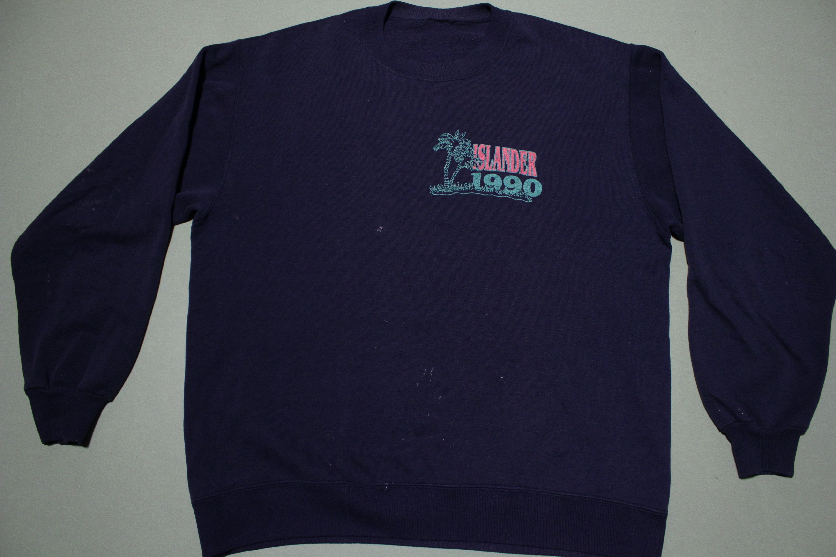 Islander 1990 Palm Beach Scene Vintage 90s Crewneck Sweatshirt