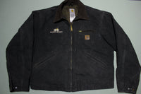Carhartt J97 BLK Black Flannel Blanket Lined Detroit Work Jacket