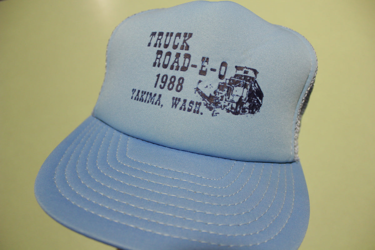 Truck Road-E-O 1988 Vintage 80's Yakima WA Trucker Snapback Adjustable Hat