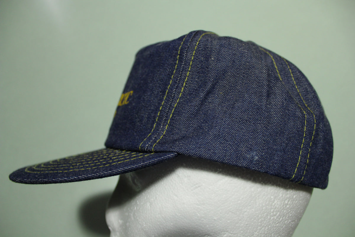 H&N Electric Pasco Vintage 80's Denim Trucker Snapback Adjustable Hat