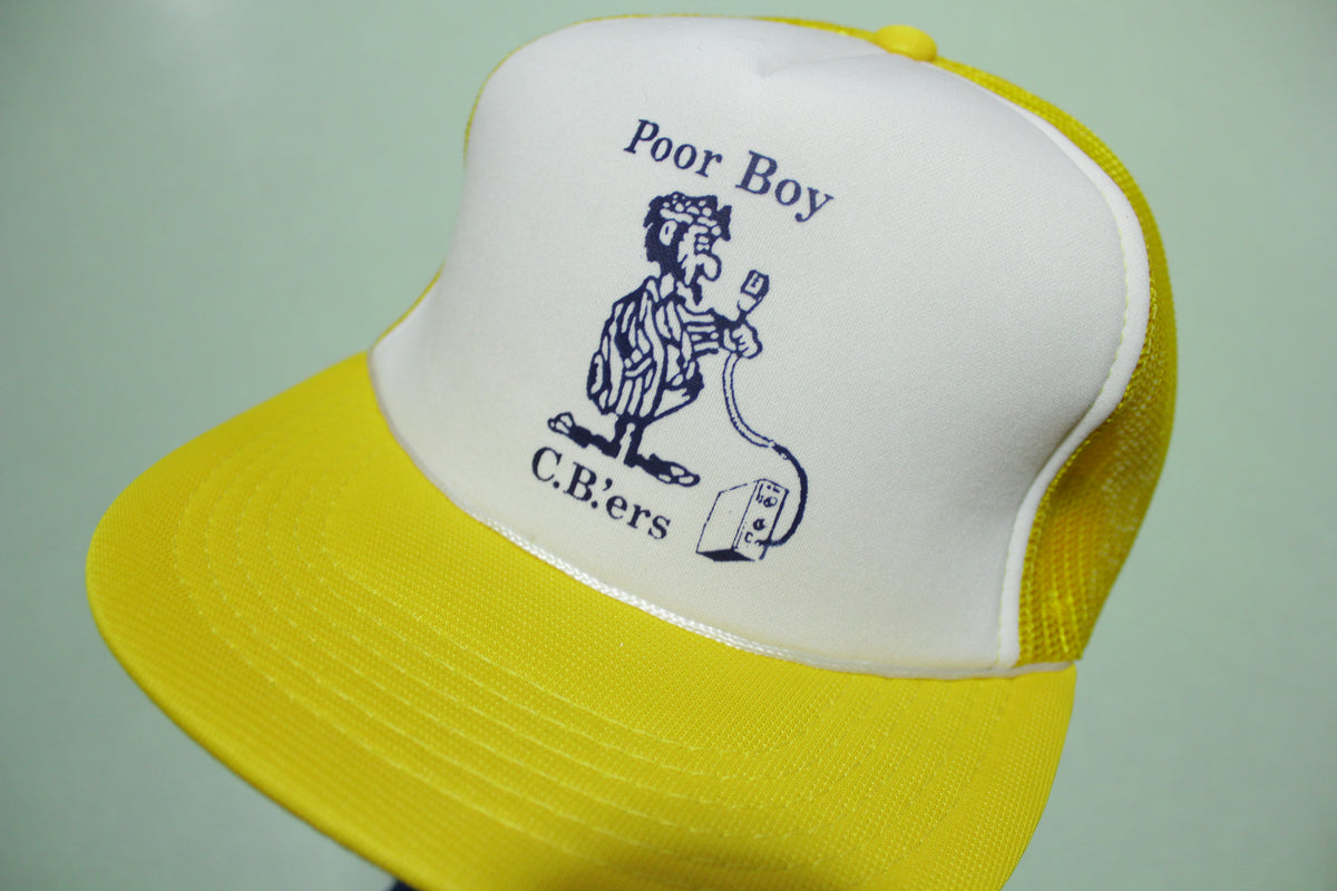 Poor Boy CB'ers Vintage 80's CB Radio Trucker Snapback Adjustable Hat
