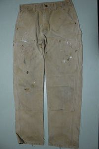 Carhartt Vintage Distressed B01 Double Knee Front Work Construction Utility Pants