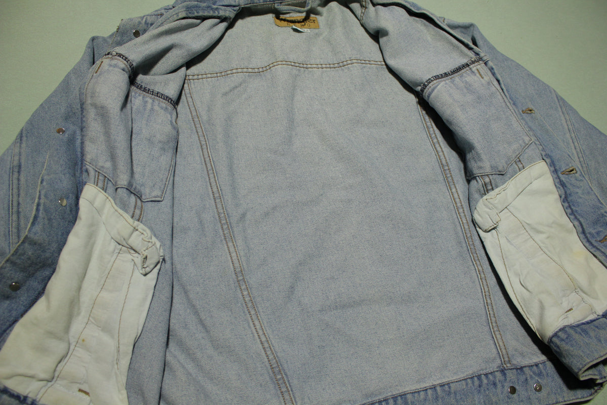 Wranglers Hero Vintage 90's Denim Blue Trucker Jean Jacket 2 Side Pockets