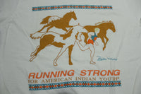 Running Strong American Indian Youth Vintage 80's Screen Stars USA Single Stitch T-Shirt