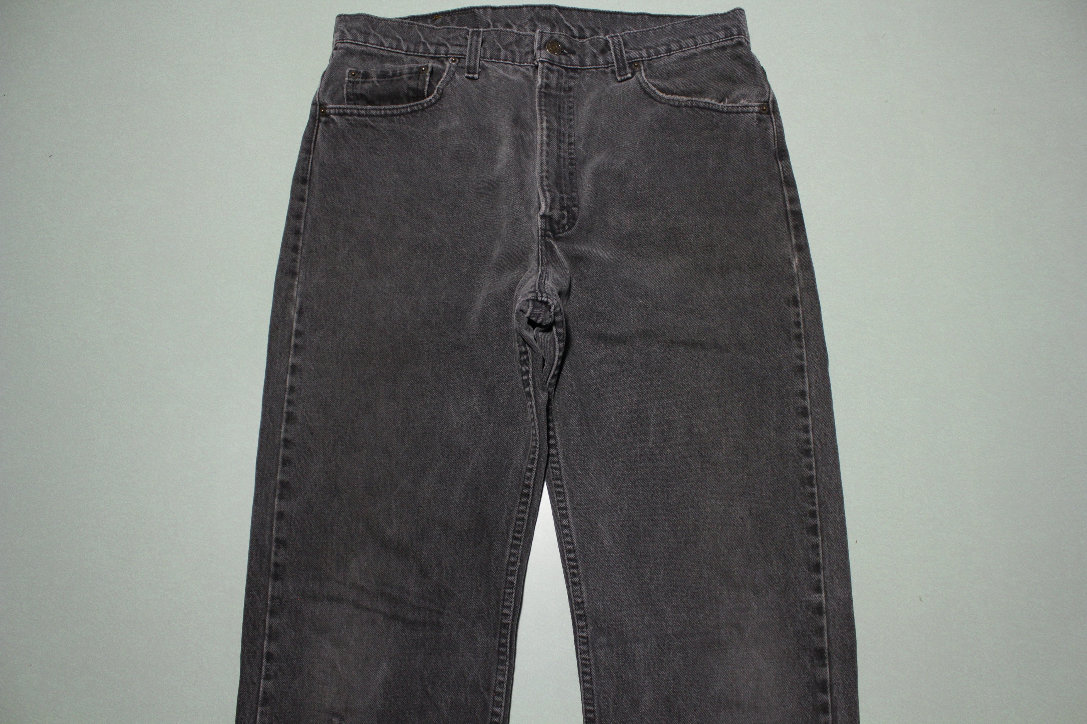 Levis 505 Vintage Gray Faded Black Wash 80s Denim Jeans Made in