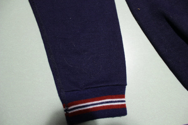 Montgomery Ward Vintage 70's Striped Collar Brady Bunch Crewneck Sweatshirt