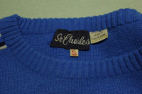 St. Charles Fireside Vintage 70's 80's Striped Racing Ski Snow Sweater