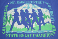 Mt Rainier 1992 State Relay Champions Vintage Single Stitch 90s Hanes USA T-Shirt
