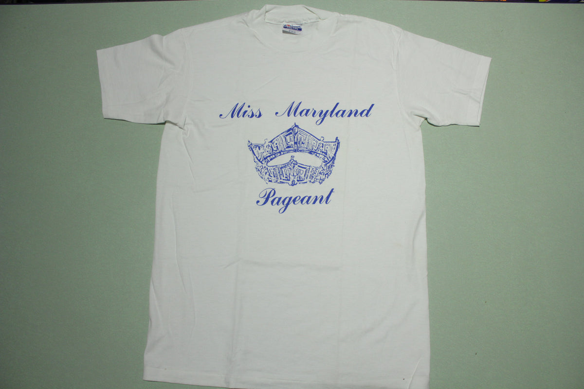 Miss Maryland Pageant Crown Vintage 80's Hanes USA Single Stitch T-Shirt