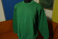 Soffe USA Made Kelly Green Vintage 90s NOS New Crewneck Large Blank Sweatshirt
