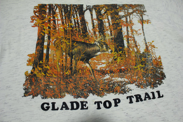 Glade Top Trail Buck Woods Habitat Scene Vintage 90s USA T-Shirt