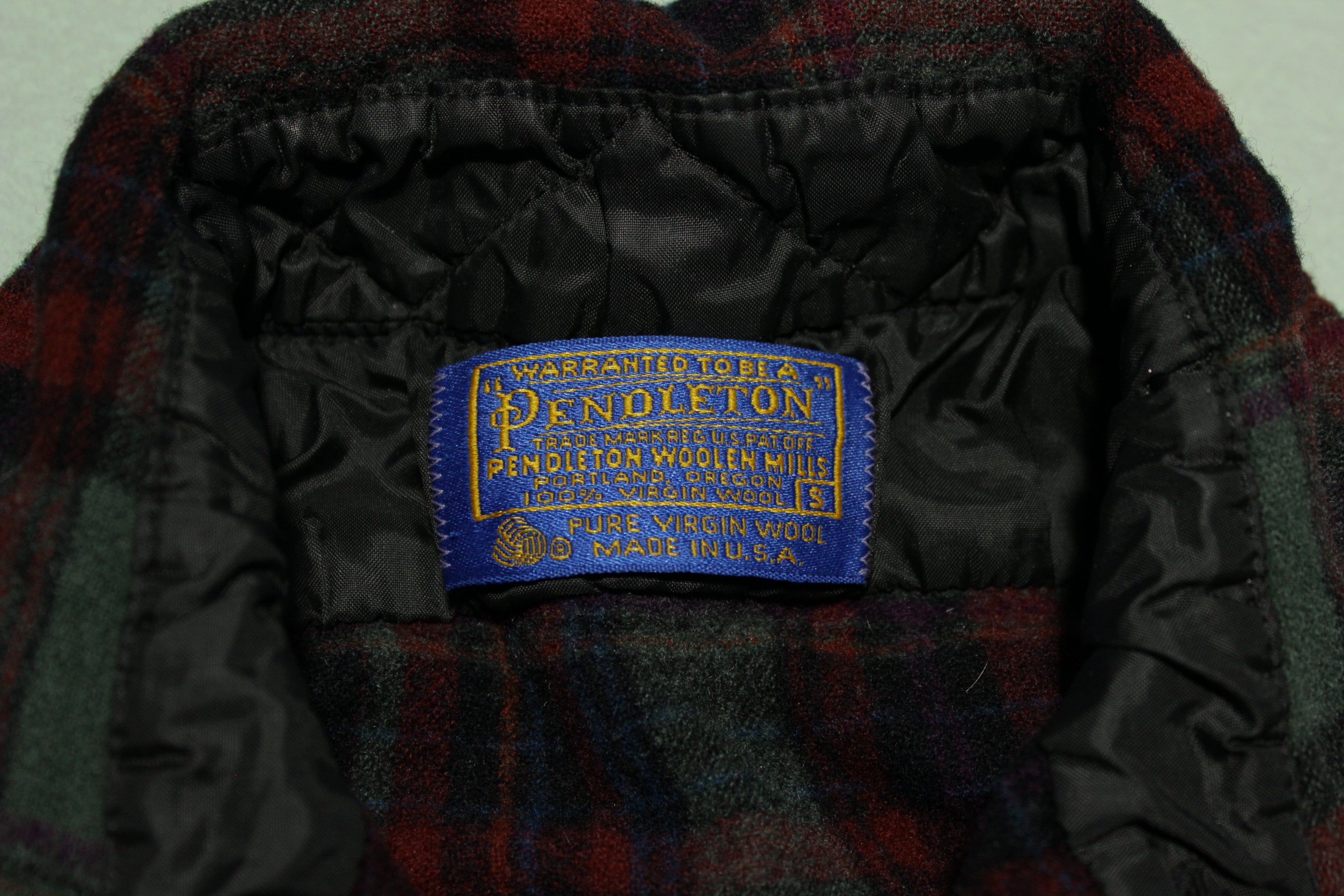 Pendleton 70s Vintage Plaid Wool Made in USA Lodge Flannel Shirt ...