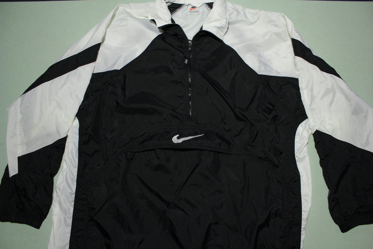 Spaans Voorouder wetenschappelijk Nike 90s Vintage Black White Tag Half Zip Pullover Track Jacket Windbr –  thefuzzyfelt