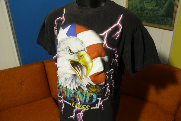 American Thunder Vtg 90s The Legend Lives Kanye West Travis Scott Lightning T-Shirt