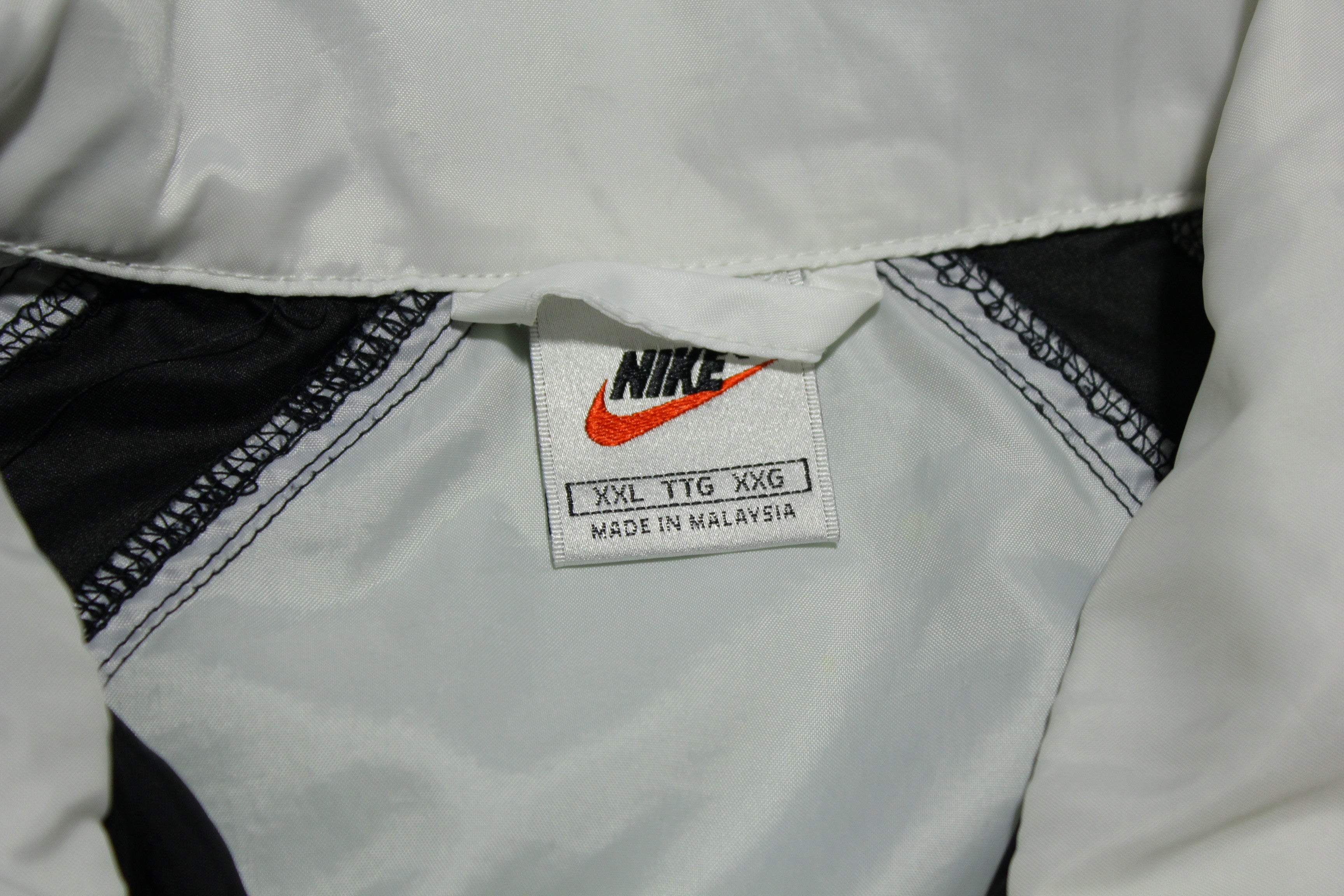 Nike 90s Vintage Black White Tag Half Zip Pullover Track Jacket