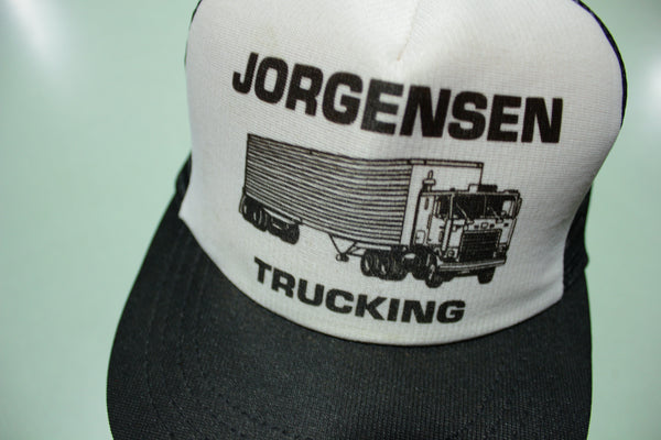 Jorgensen Trucking Semi Trailer Vintage 80's Trucker Snapback Adjustable Hat