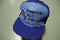 Henningsen Cold Storage OR WA ID Vintage 80's Trucker Snapback Adjustable Hat