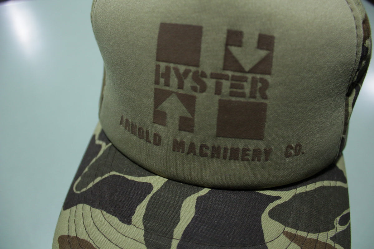 Hyster Arnold Machinery Co. Camo Vintage 80's Trucker Snapback Adjustable Hat
