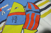 Starter Newport Regatta Vintage 90s All Over Print US Flag Crewneck Sweatshirt