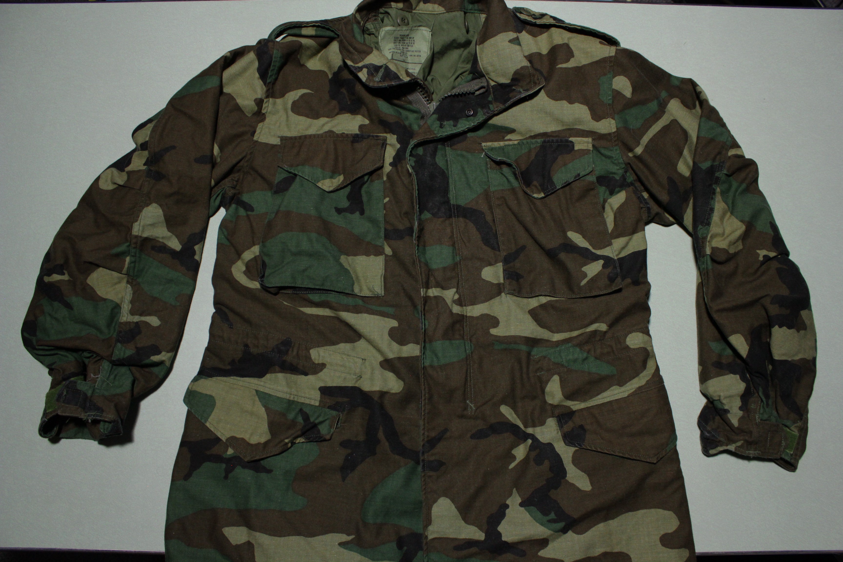 USGI Field Jacket Medium Short Woodland Camo BDU Cold Weather Army