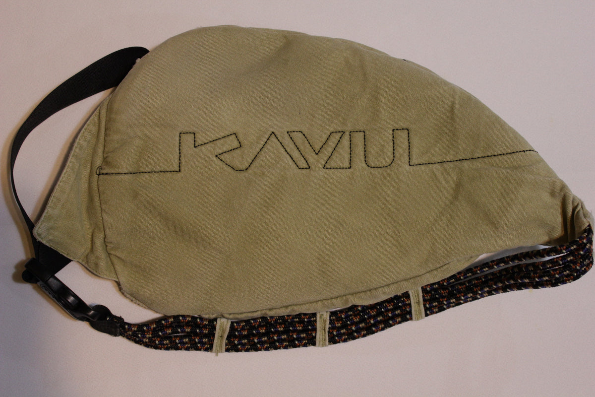 Kavu Seattle USA Brown Khaki Vtg Rope Sling Crossbody Bag Shoulder Backpack
