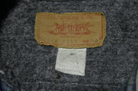 Levis Vintage Type 3 Troy Mills Blanket Flannel Lined 2 Pocket Denim 70s Jean Jacket