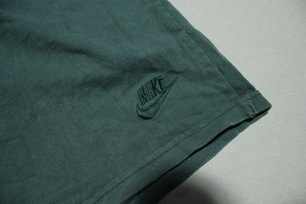 Nike Vintage 90s Green Swoosh White Tag Gym Track Shorts