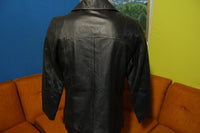 Sergio Vadducci Genuine Leather Piel F.D Black Button Up Medium Jacket