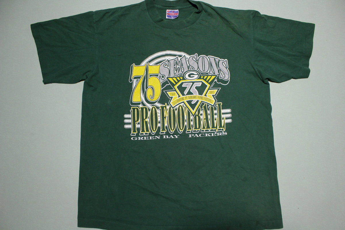 Green Bay Packers 1993 75 Years Vintage Single Stitch 90's Made in USA T-Shirt
