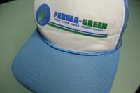 Perma Green Lawn Care Professionals Hanes Vintage 80's Trucker Snapback Adjustable Hat