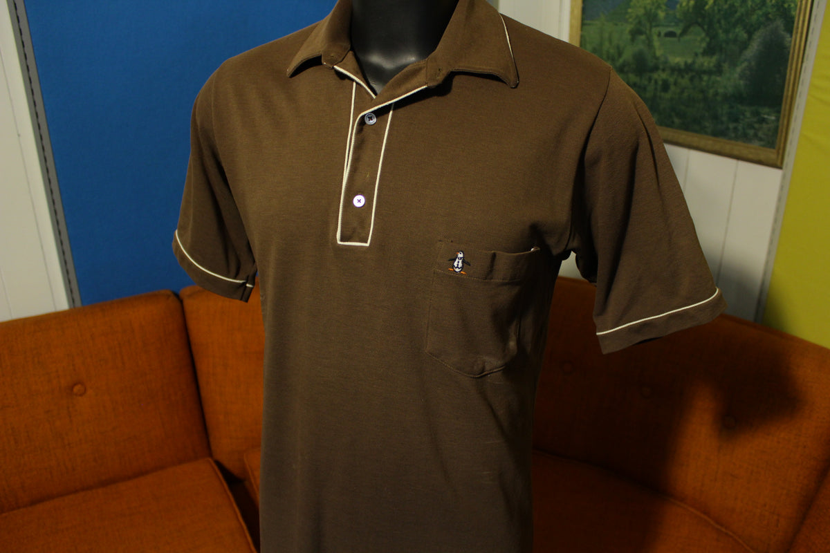 Munsingwear Vintage Penguin 80s Grand Slam Polo Shirt.  Brown Medium