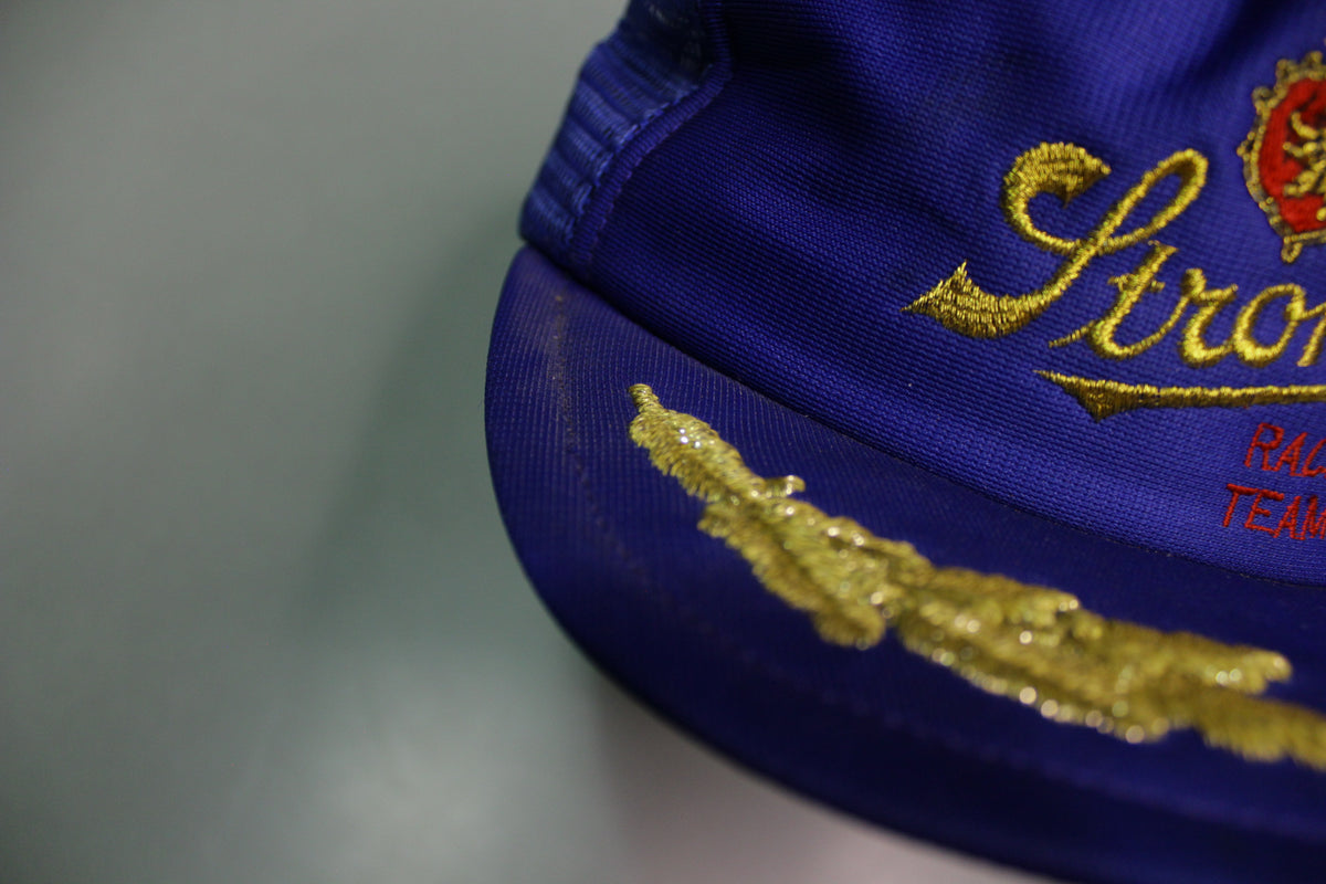 Stroh's Race Team Scrambled Eggs Gold Leaf Vintage 80's Trucker Snapback Adjustable Hat