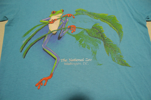 Washington DC National Zoo Vintage Single Stitch Red Eyed Tree Frog T-Shirt