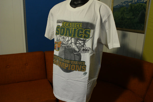 Seattle Sonics Western Conference Champions 1996 NBA Playoffs Vintage T-Shirt