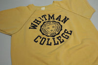 Whitman College Vintage 60's Velva Sheen Felt Letters T-Shirt Short Sleeve Sweatshirt