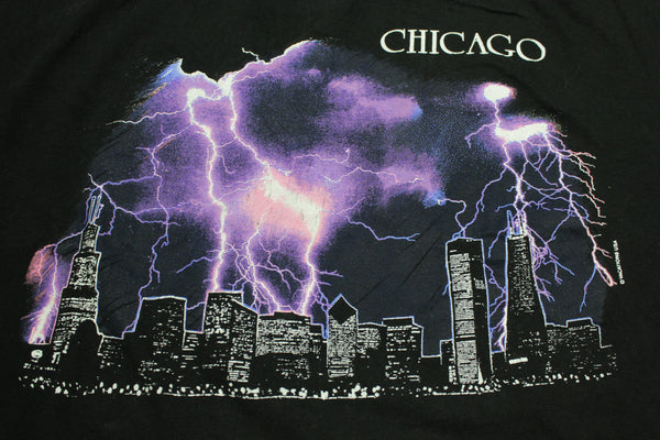 Chicago Skyline Vintage 90's Single Stitch Tourist Location American Thunder T-Shirt