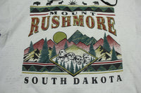Mt Rushmore Vintage 90's Striped Tourist Location South Dakota Hoodie Sweatshirt.