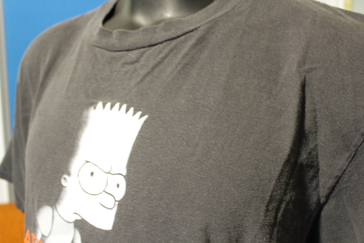 Bart Simpson I Have Issues Vintage 90's Black Simpsons Single Stitch USA T-Shirt