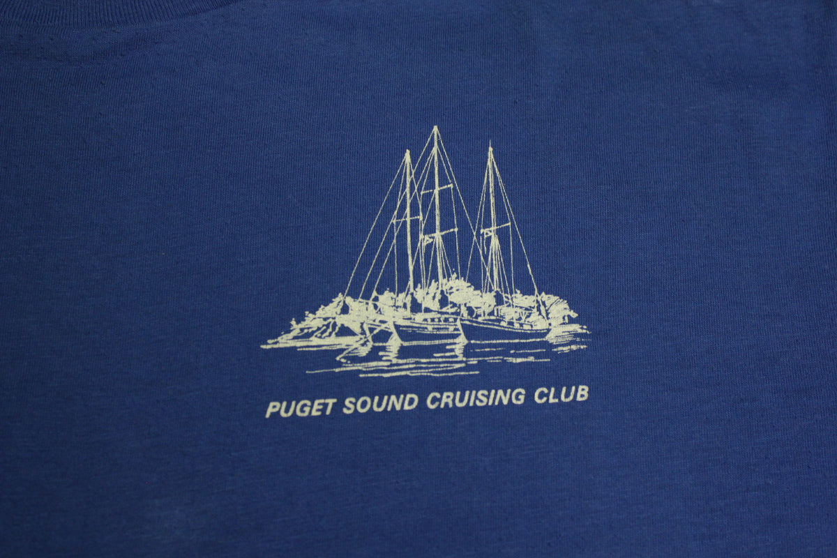 Puget Sound Cruising Club Vintage 80's Hanes Fifty Fifty Single Stitch Made in USA T-Shirt