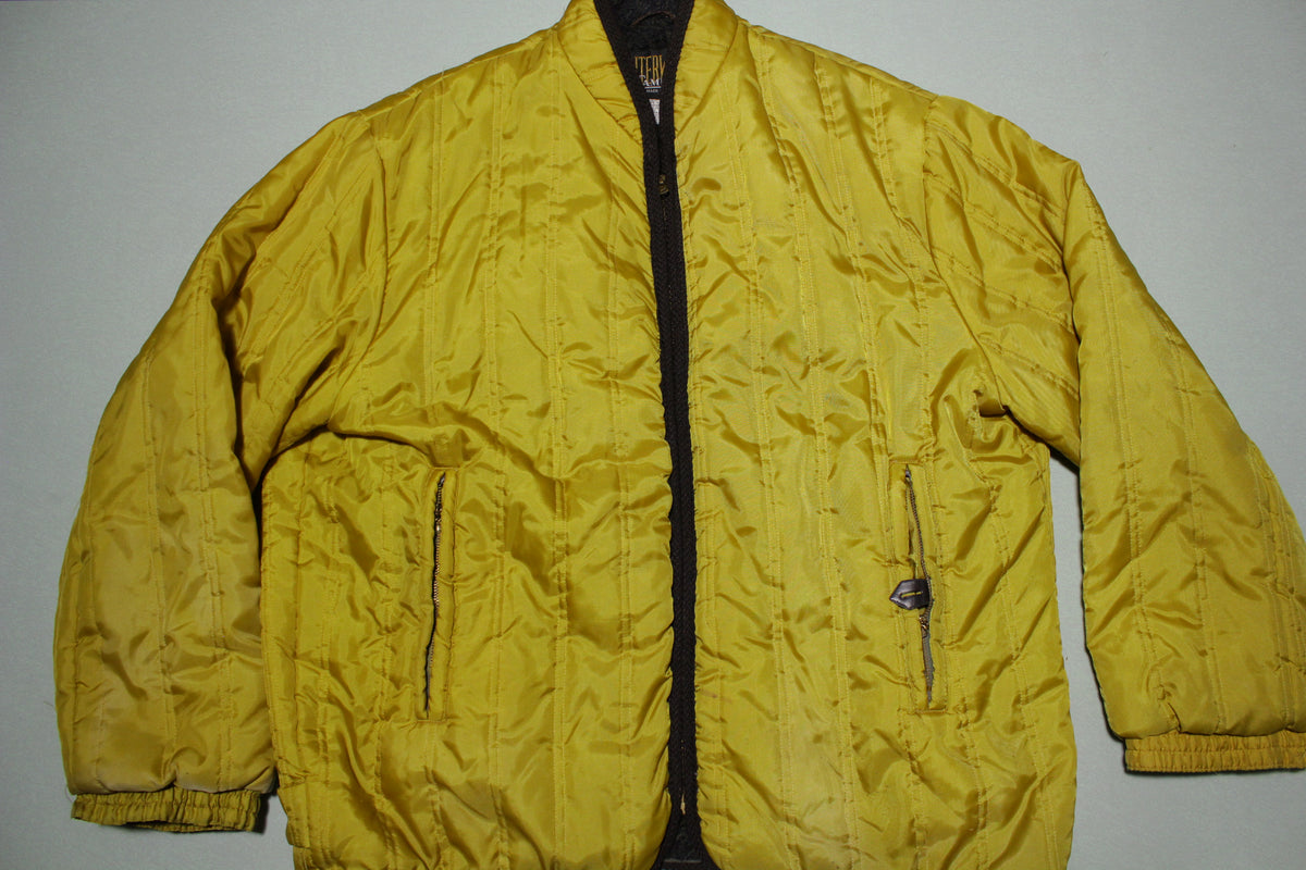Campus Outerwear Vintage Pile Lined Gold Quilted 70s Cold Weather Jacket
