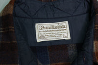 Pendleton High Grade Western Wear Vintage Pearl Snap Wool Flannel Plaid Shirt