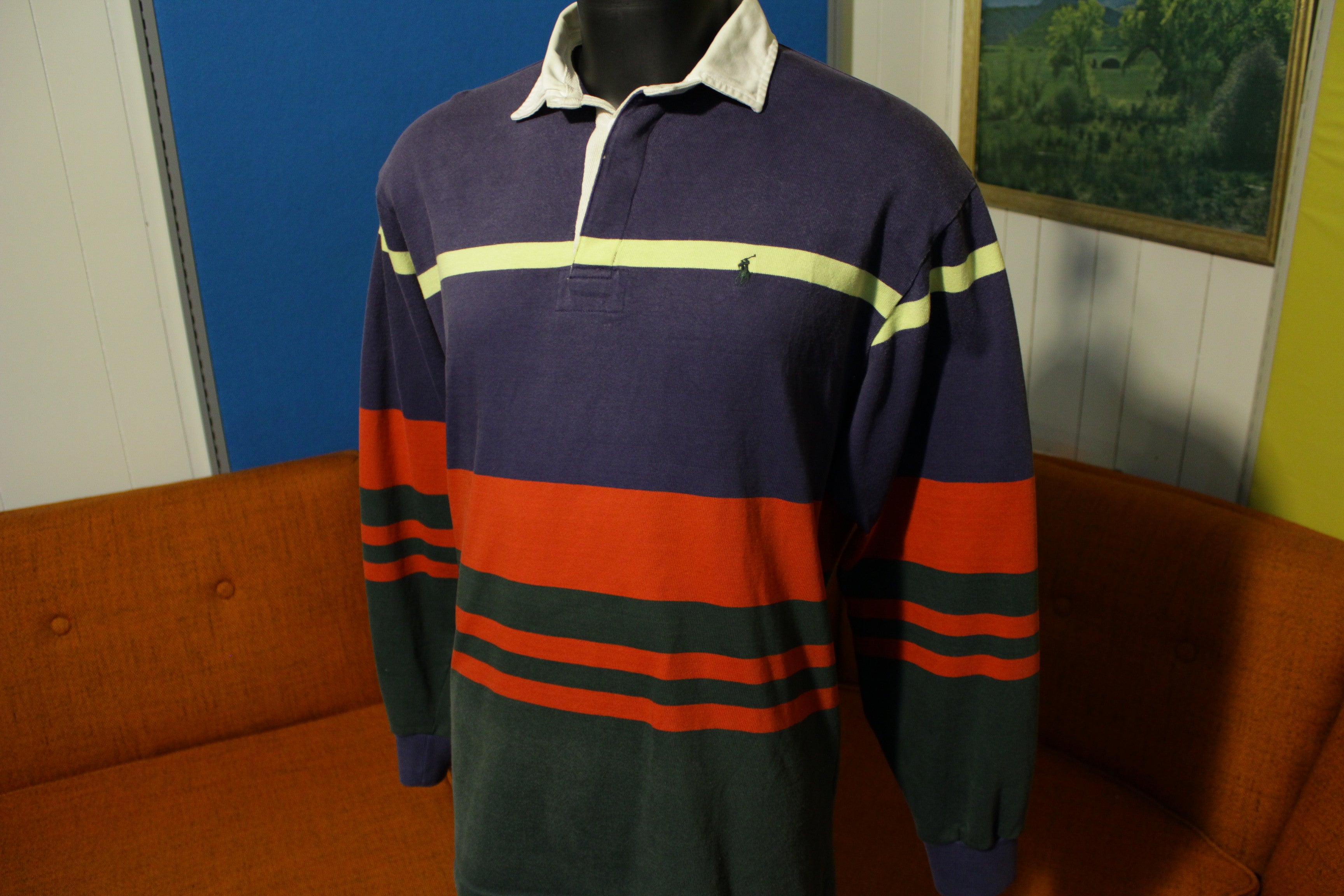 Ralph Lauren Pony Polo Vintage 90's Long Sleeve Color Block